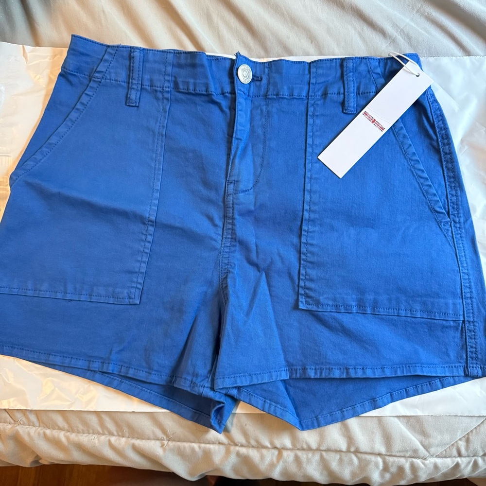 Hudson Jeans Women's Tazman Blue Cargo Shorts - Picture 2 of 9